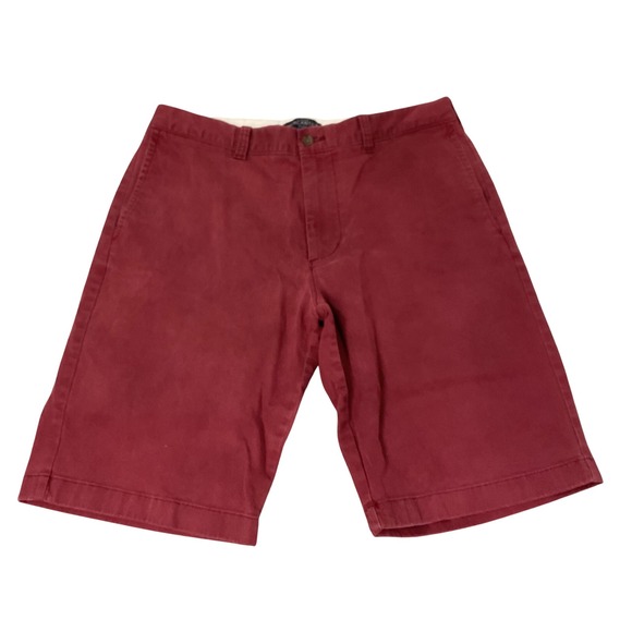 J Crew Other - J.Crew Mercantile Flex Chino Shorts Mens 33 Burgundy Good Stretch Cotton